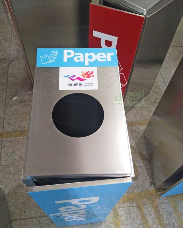 商场酒店室内4分类不锈钢垃圾桶厂家生产图