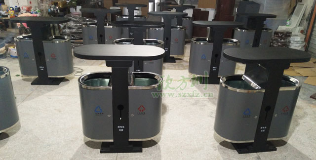 景区户外垃圾桶钢制烤漆美观耐用