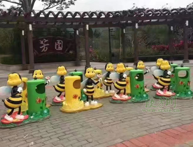 动物造型卡通垃圾桶图片