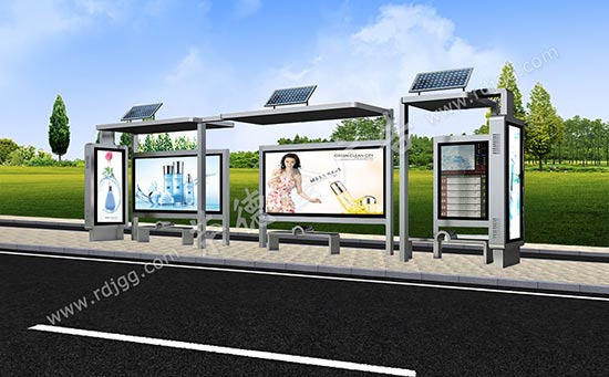 太阳能led屏候车亭 太阳能led屏候车亭